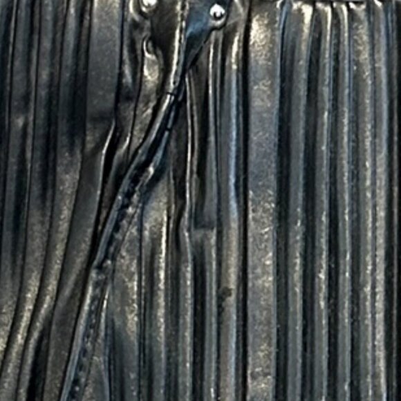 Vtg Calvin Klein #1979 Large Black Tote Bag Vegan Leather Ribbed Design Textured - Picture 5 of 12